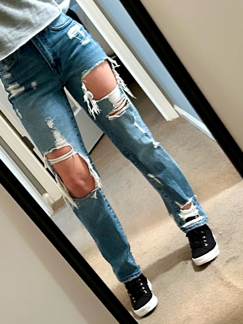 Flying Monkey Distressed Light Blue Jeans